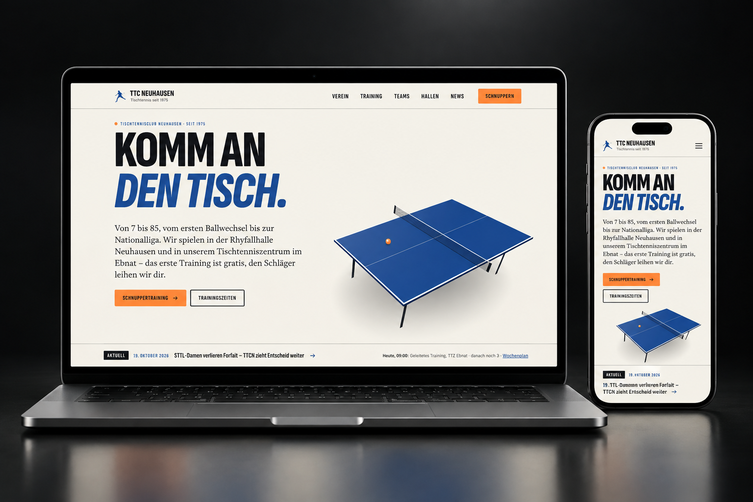 Website TTC Neuhausen
